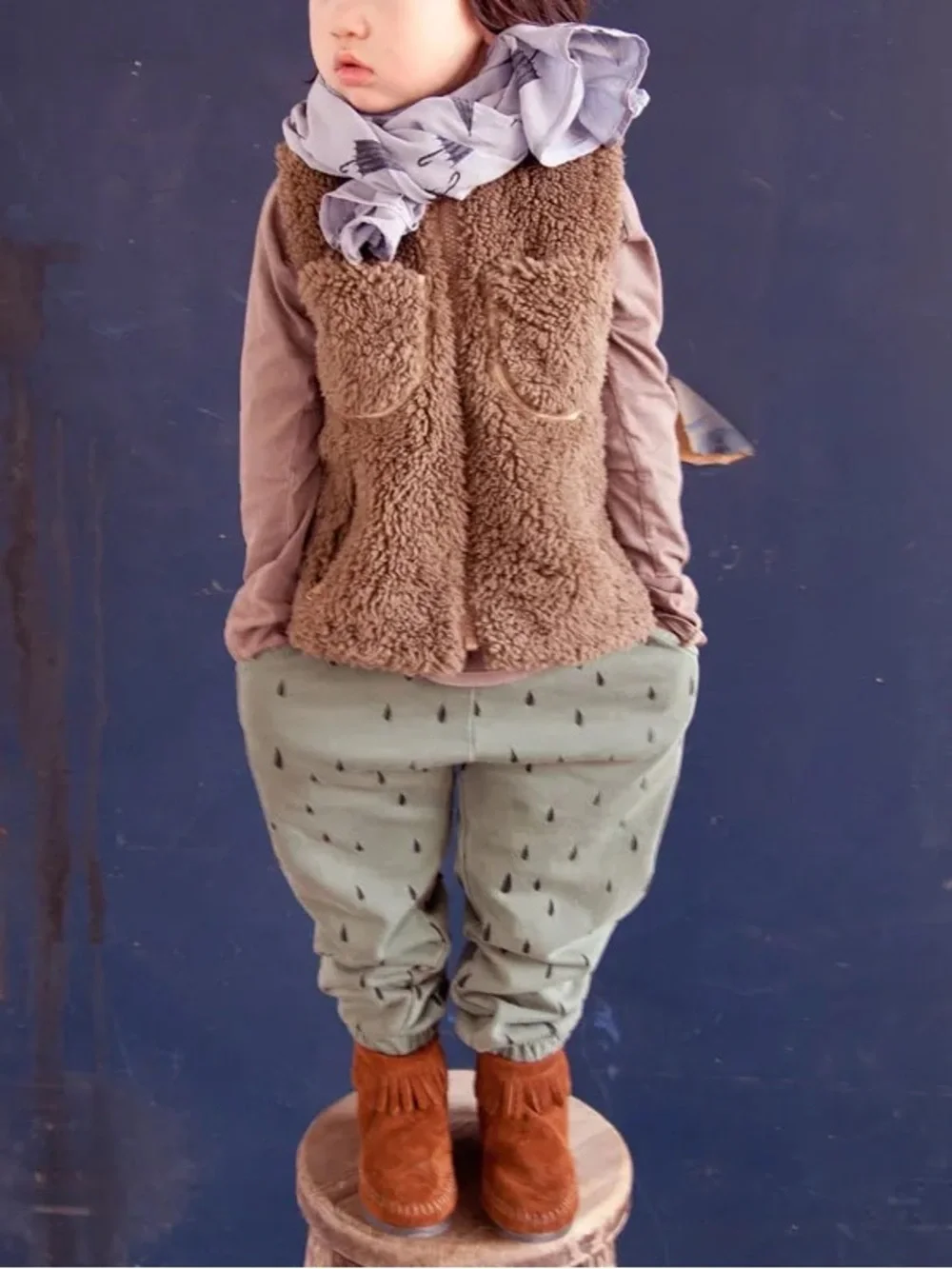 Bobo choses Fleece Teddy vest - brown 1y